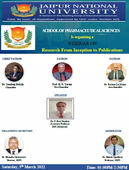 Webinar on Research from Inception to Publications