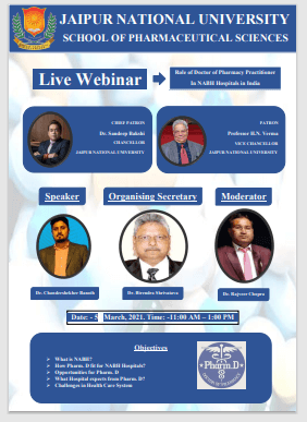 Webinar on Role of Doctor of Pharmacy “Practitioner” in NABH Hospital in INDIA