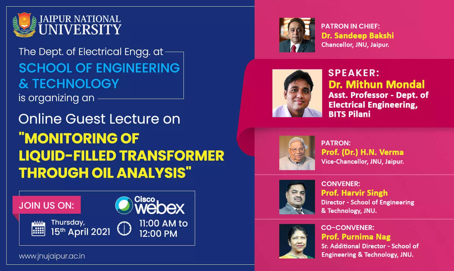 Webinar on “Monitoring of Liquid-Filled Transformer through Oil Analysis”