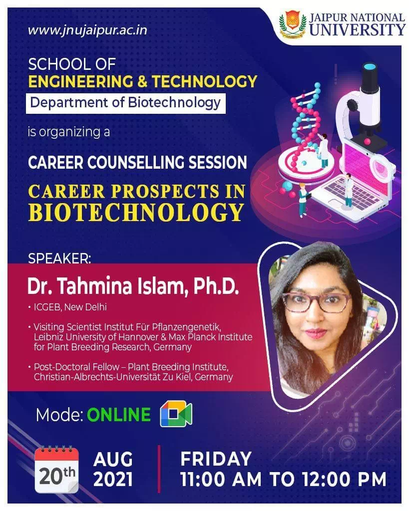 Career Counseling Session on Career Prospects in Biotechnology
