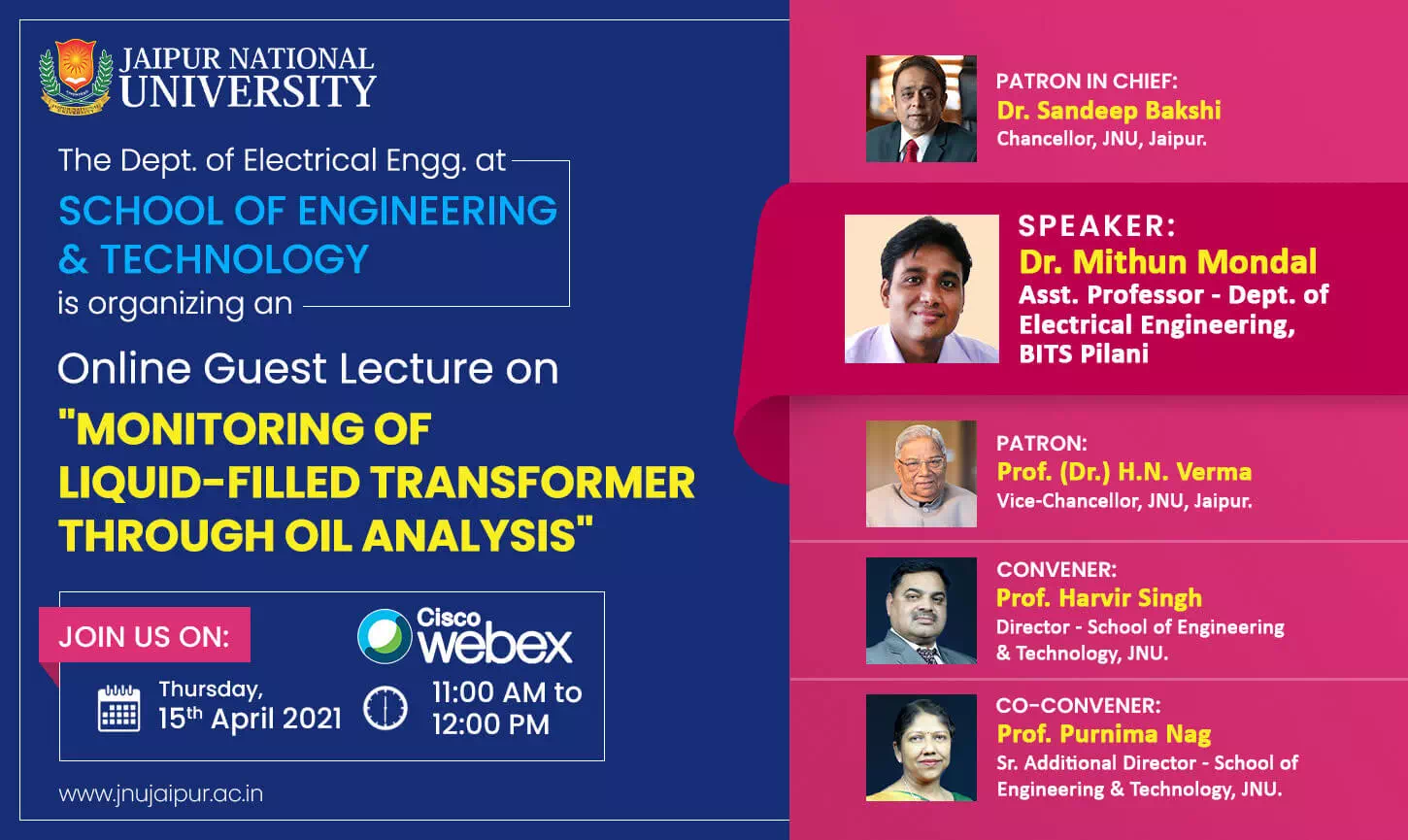 Webinar on “Monitoring of Liquid-Filled Transformer through Oil Analysis”