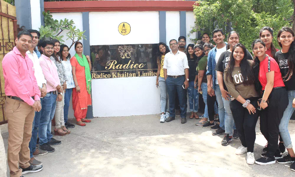 Industrial visit to Radico Khaitan Ltd. (Alcohol manafacturing plant)