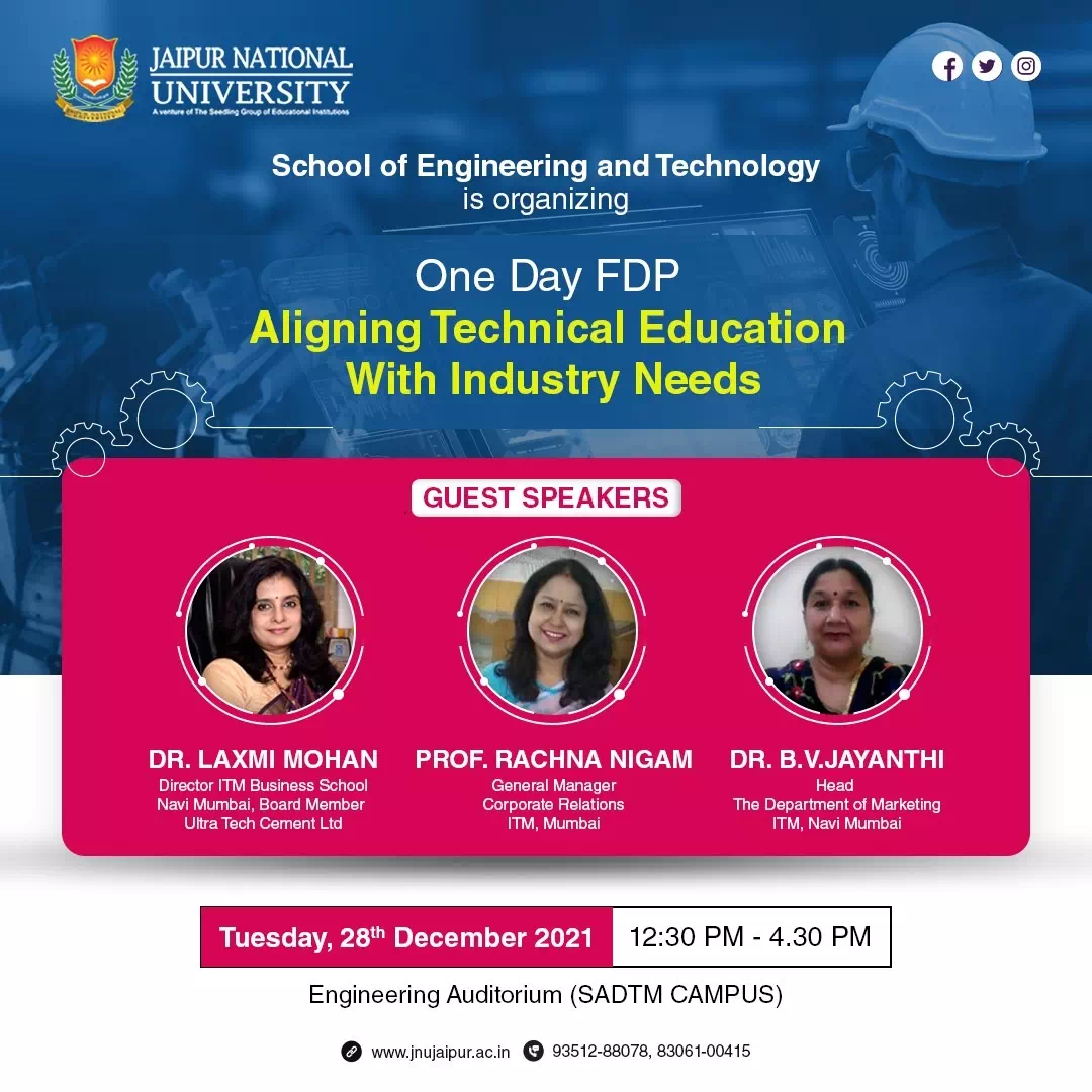 One Day FDP Aligning Technical Education with Industry Needs