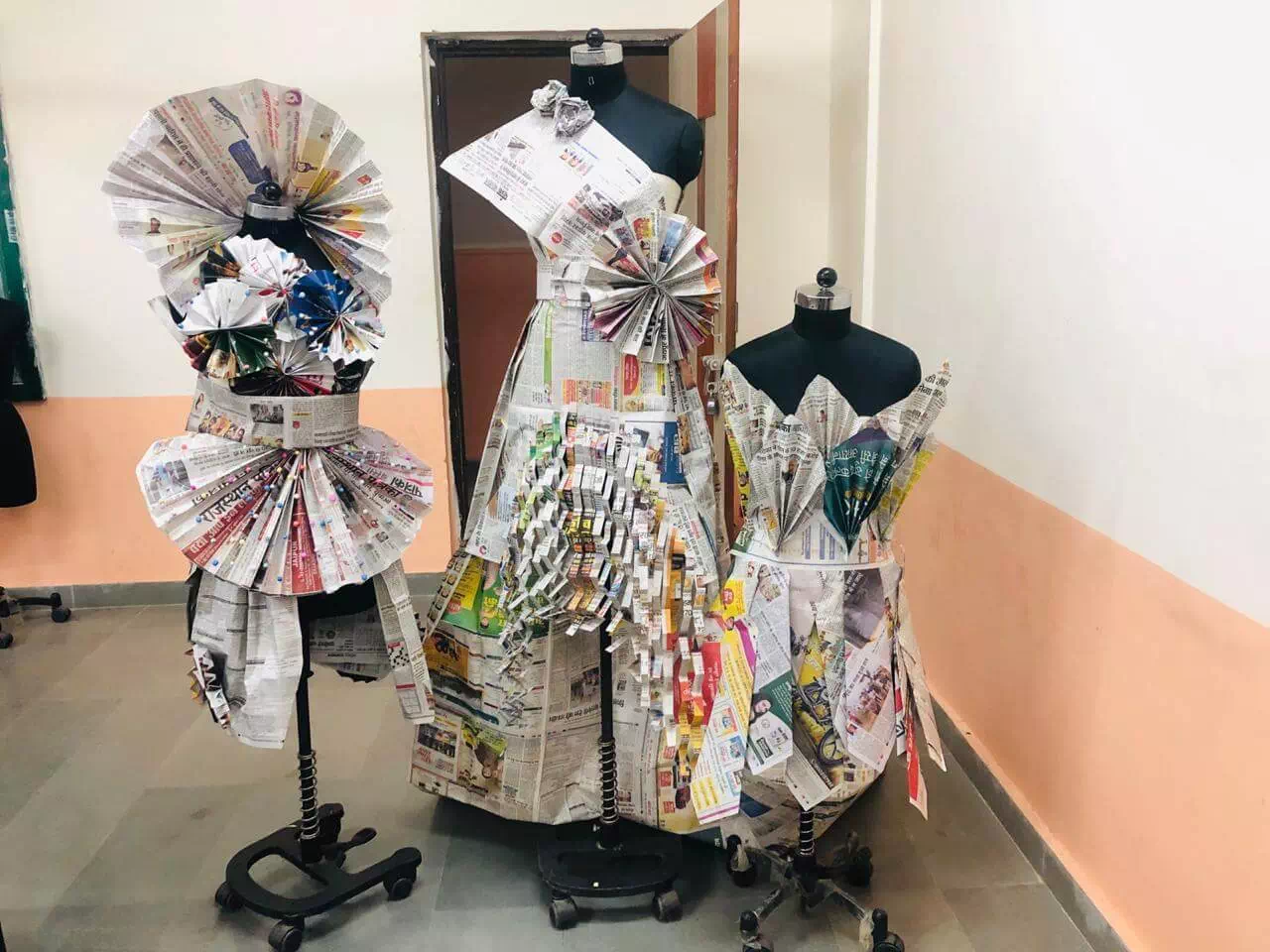 Workshop on News Paper Garments