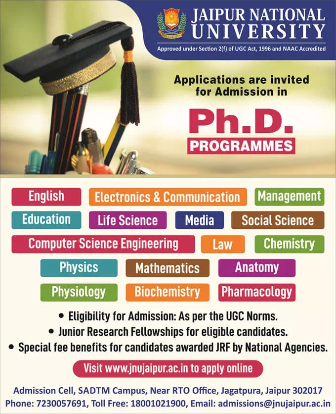 Ph.D Entrance Exam Date: 30.01.2021