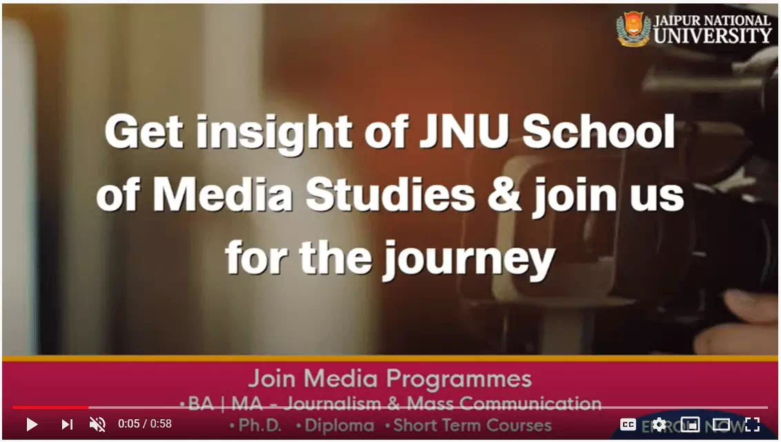 Begin your career in Media and Communication at Jaipur National University