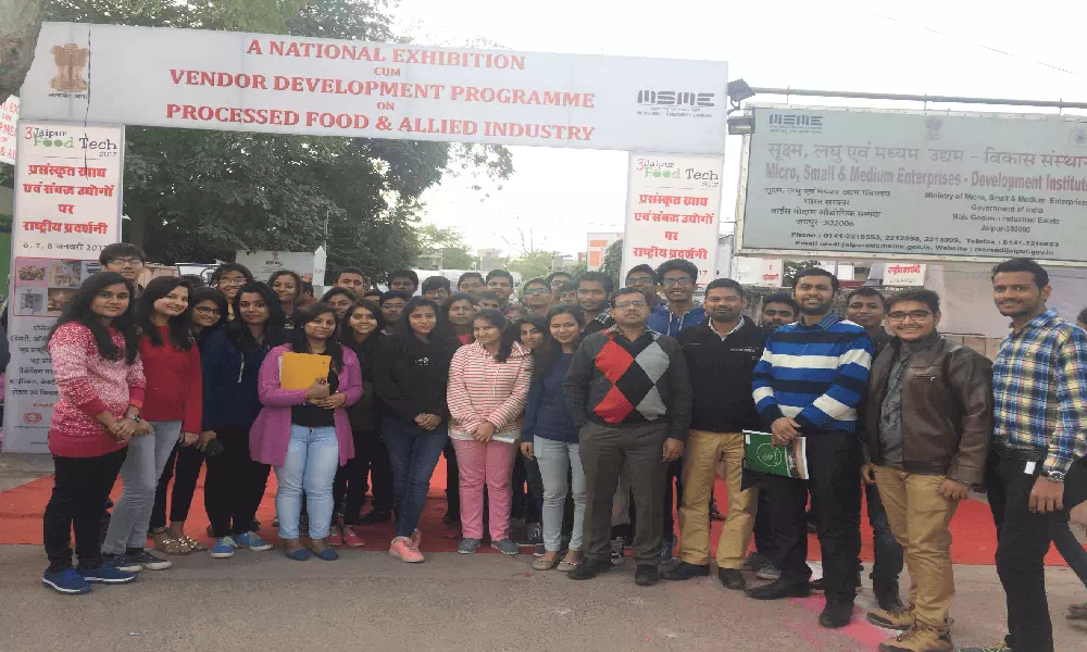 Industrial visit to National Exhibition cum Vendor Development Programme on Processed Food & Allied Industry (Jaipur Food Tech.)