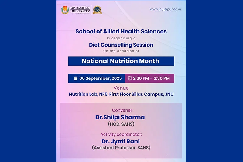 Diet Counselling Session on the Occasion of National Nutrition Month