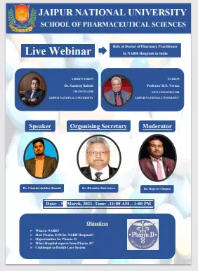 Webinar on Role of Doctor of Pharmacy “Practitioner” in NABH Hospital in INDIA